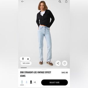 BRAND NEW D98 Straight Leg Vintage Effect Jeans